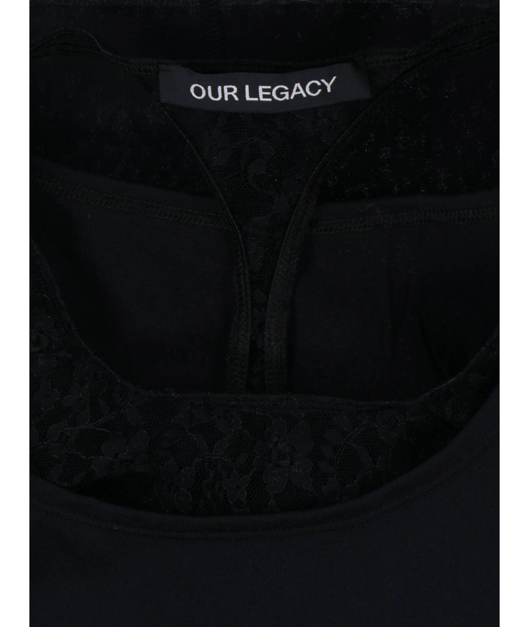 OUR LEGACY Черная хлопковая майка, фото 3