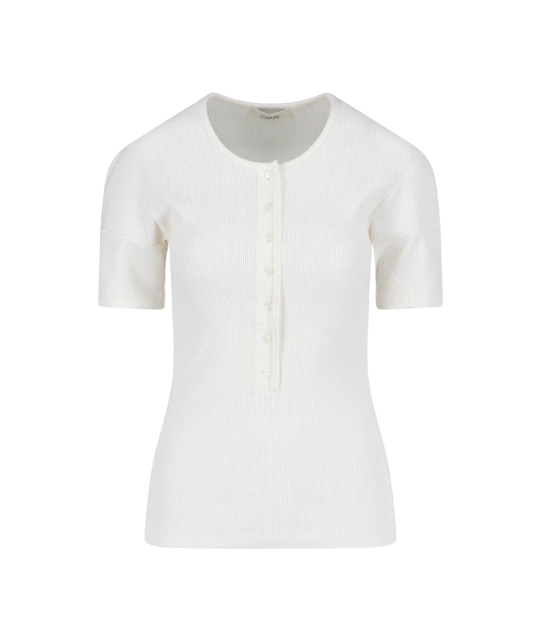 LEMAIRE Белая хлопковая футболка, фото 1