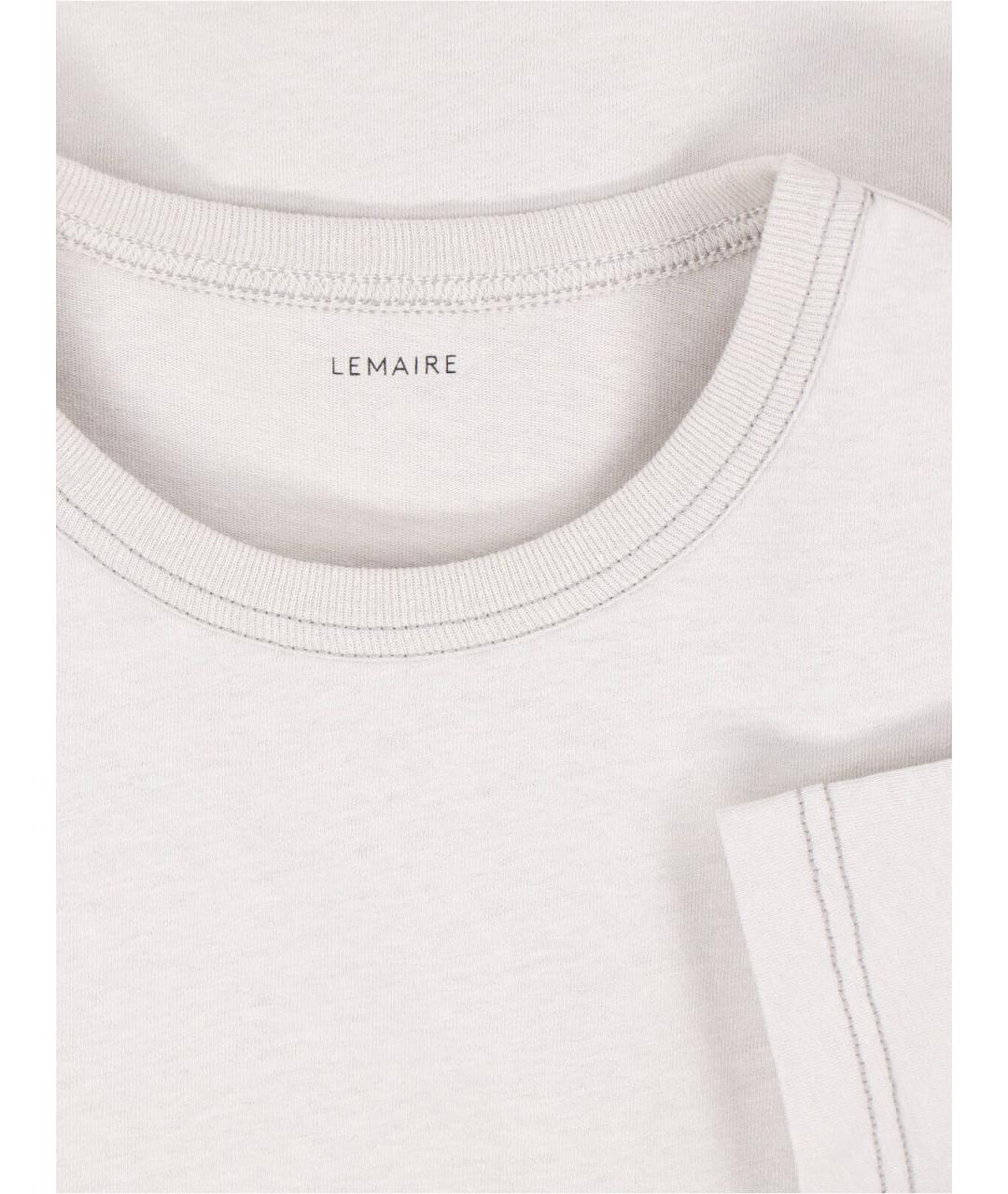 LEMAIRE Белая хлопковая футболка, фото 3