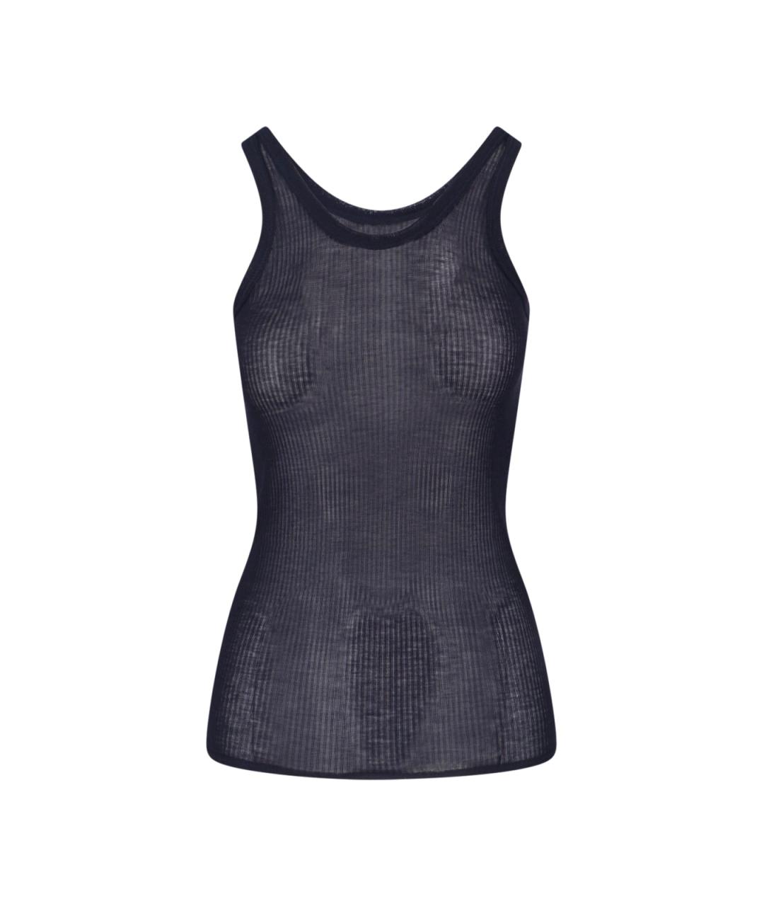 LEMAIRE Синяя вискозная майка, фото 1