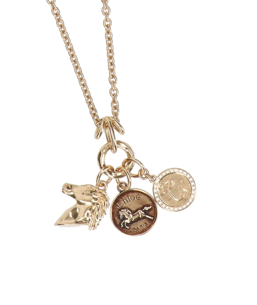 CHLOE Золотая подвеска, фото 2
