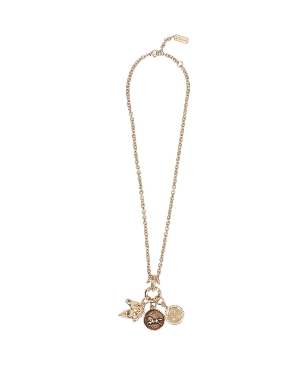 CHLOE Золотая подвеска, фото 1