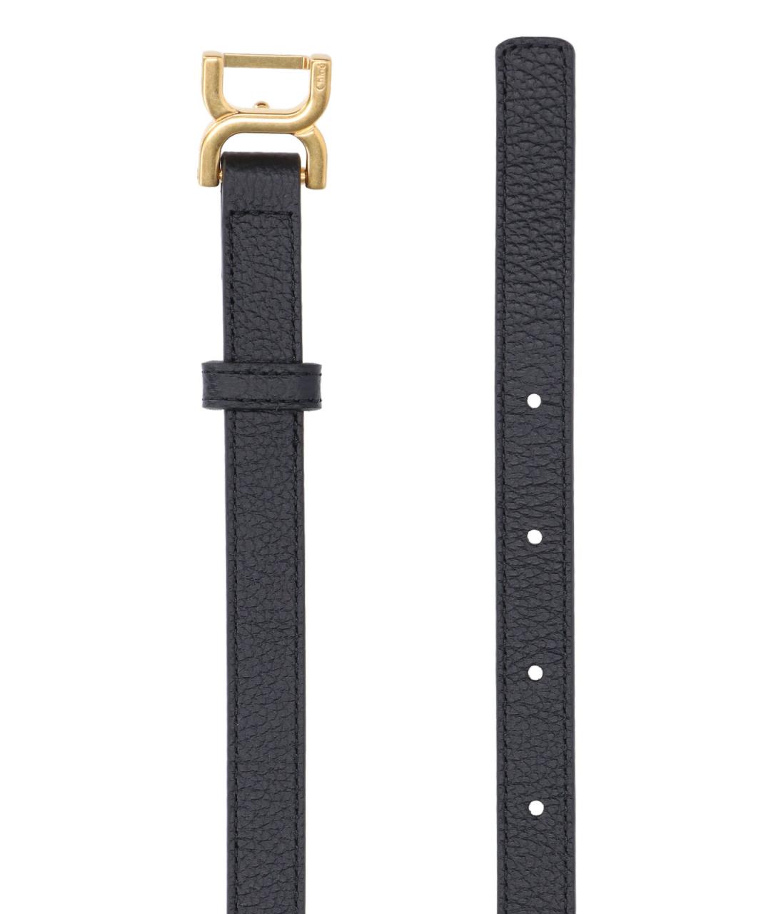 CHLOE Черный кожаный ремень, фото 2