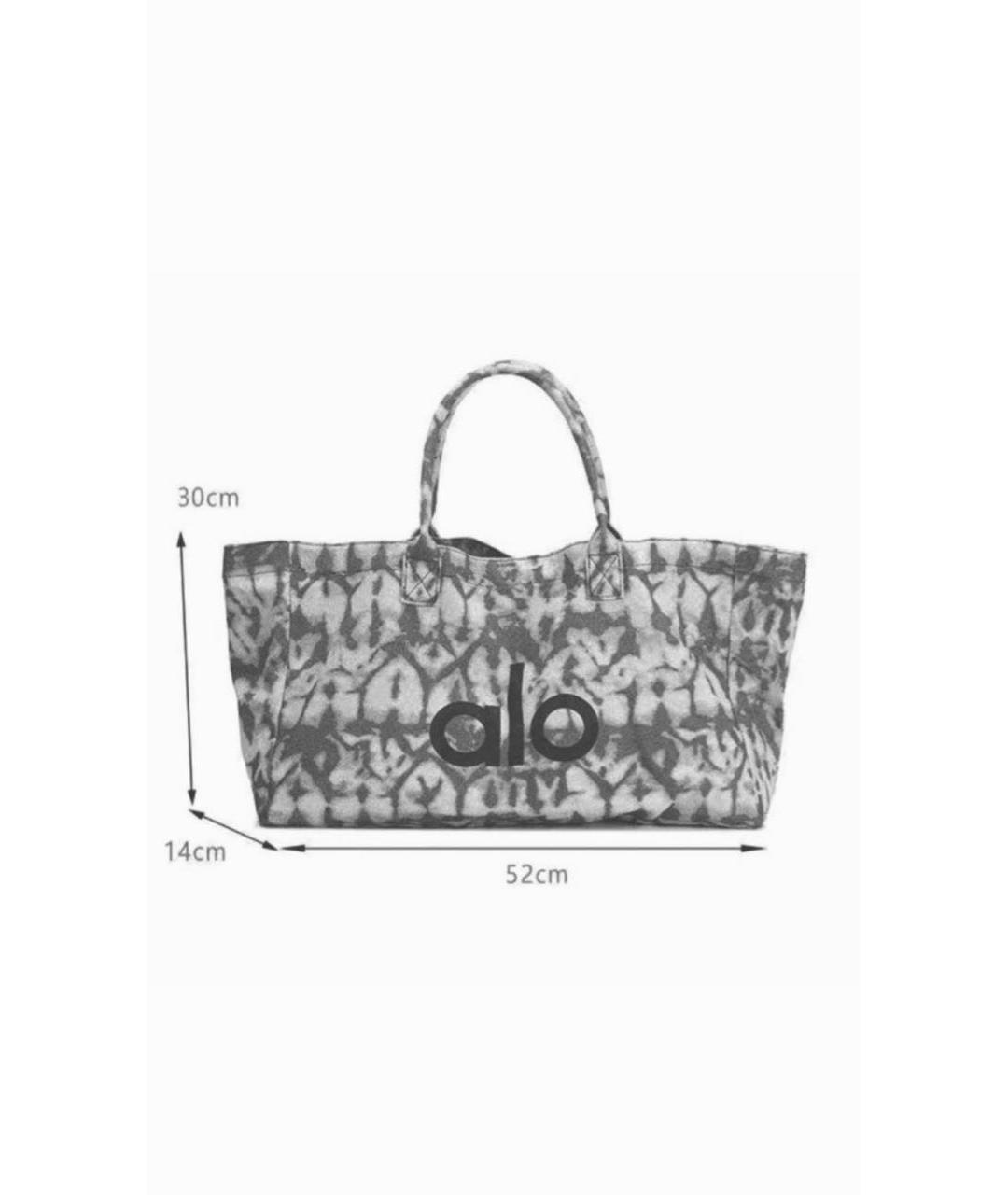 ALO YOGA Серая хлопковая дорожная/спортивная сумка, фото 8