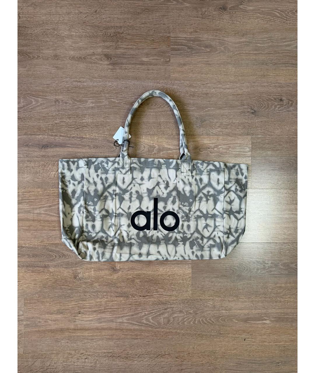 ALO YOGA Серая хлопковая дорожная/спортивная сумка, фото 3