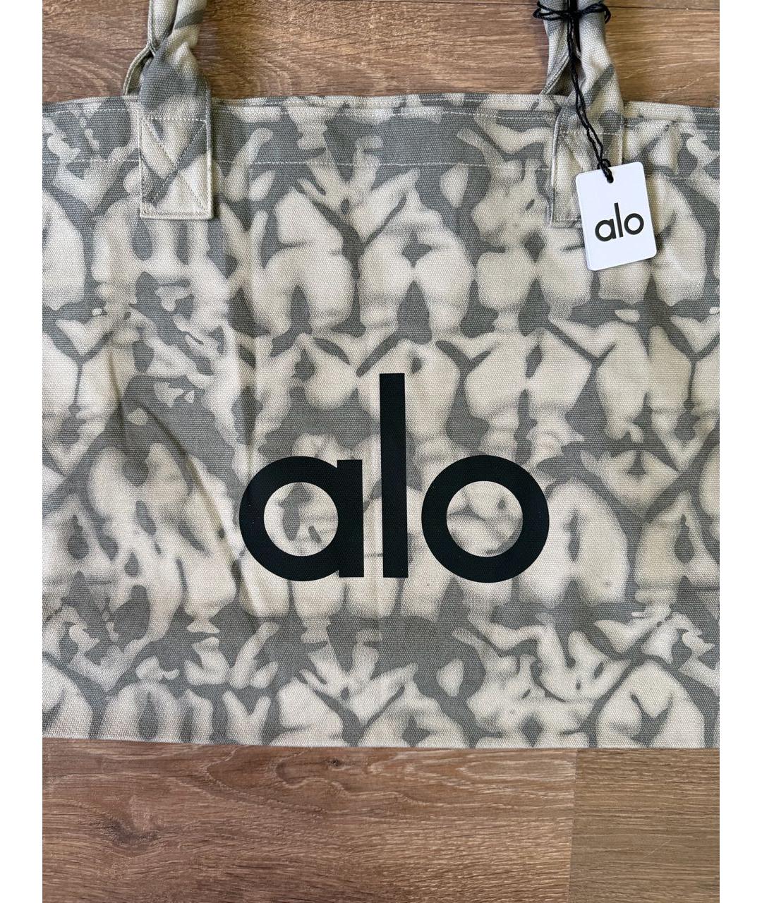 ALO YOGA Серая хлопковая дорожная/спортивная сумка, фото 4