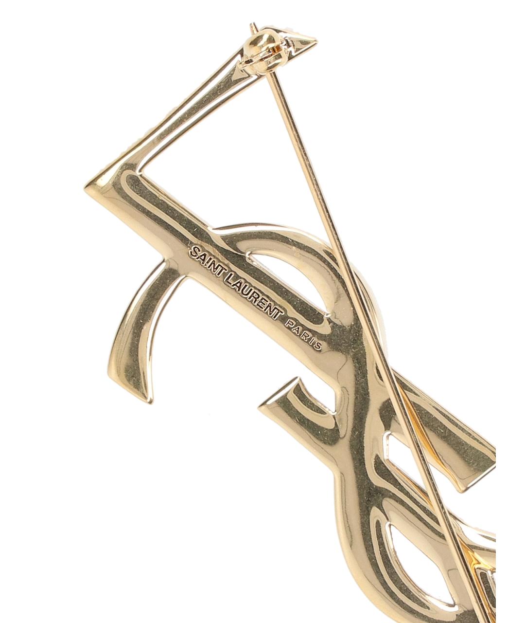 SAINT LAURENT Золотая металлическая булавка / брошь, фото 3