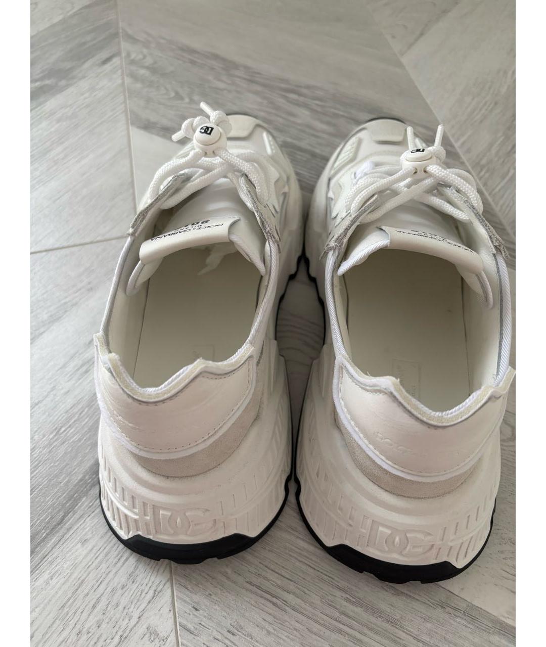 DOLCE&GABBANA Белые замшевые кроссовки, фото 3