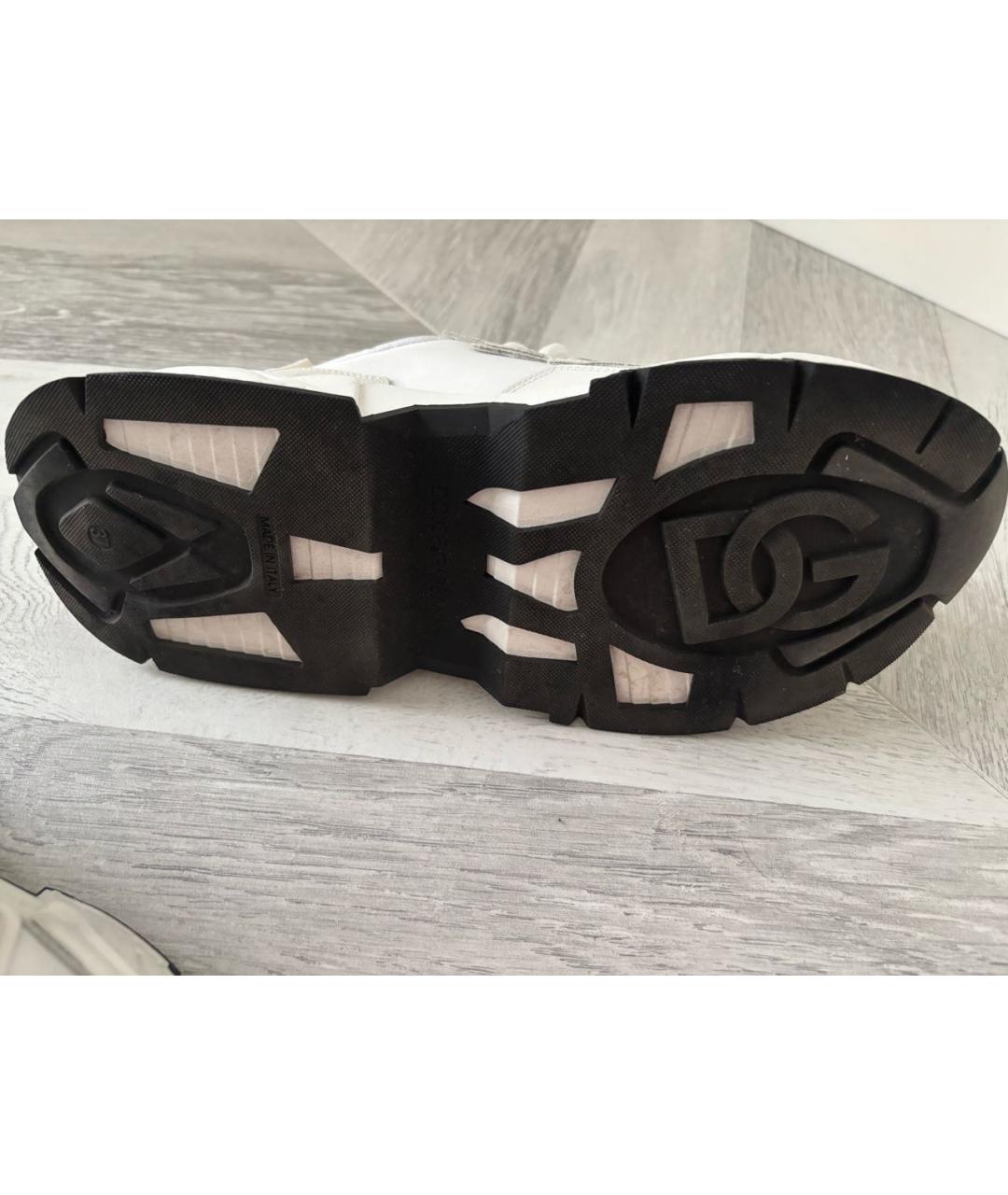 DOLCE&GABBANA Белые замшевые кроссовки, фото 5