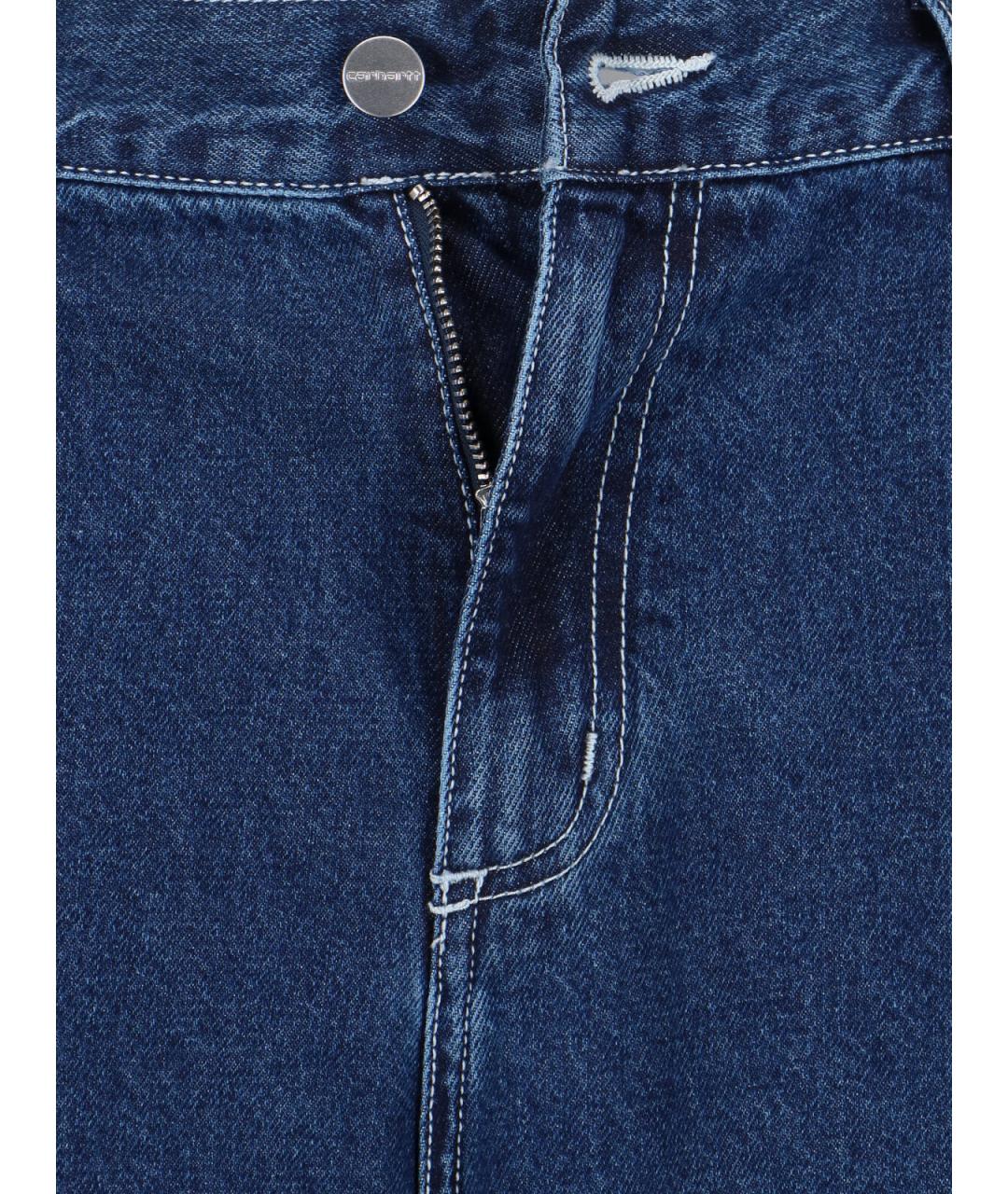 CARHARTT WIP Синие хлопковые джинсы клеш, фото 5