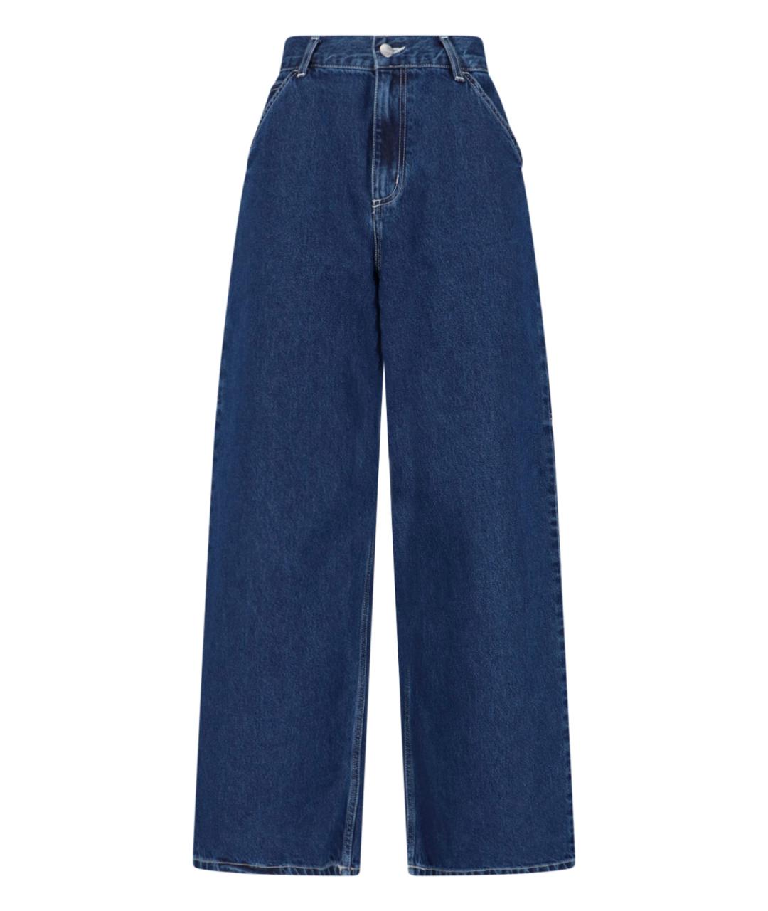 CARHARTT WIP Синие хлопковые джинсы клеш, фото 1