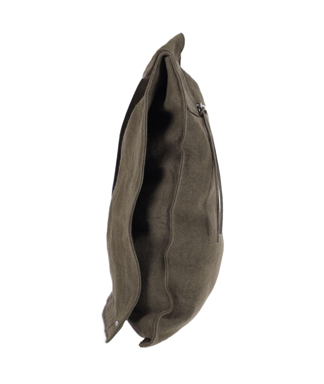 OUR LEGACY Коричневая льняная сумка через плечо, фото 5