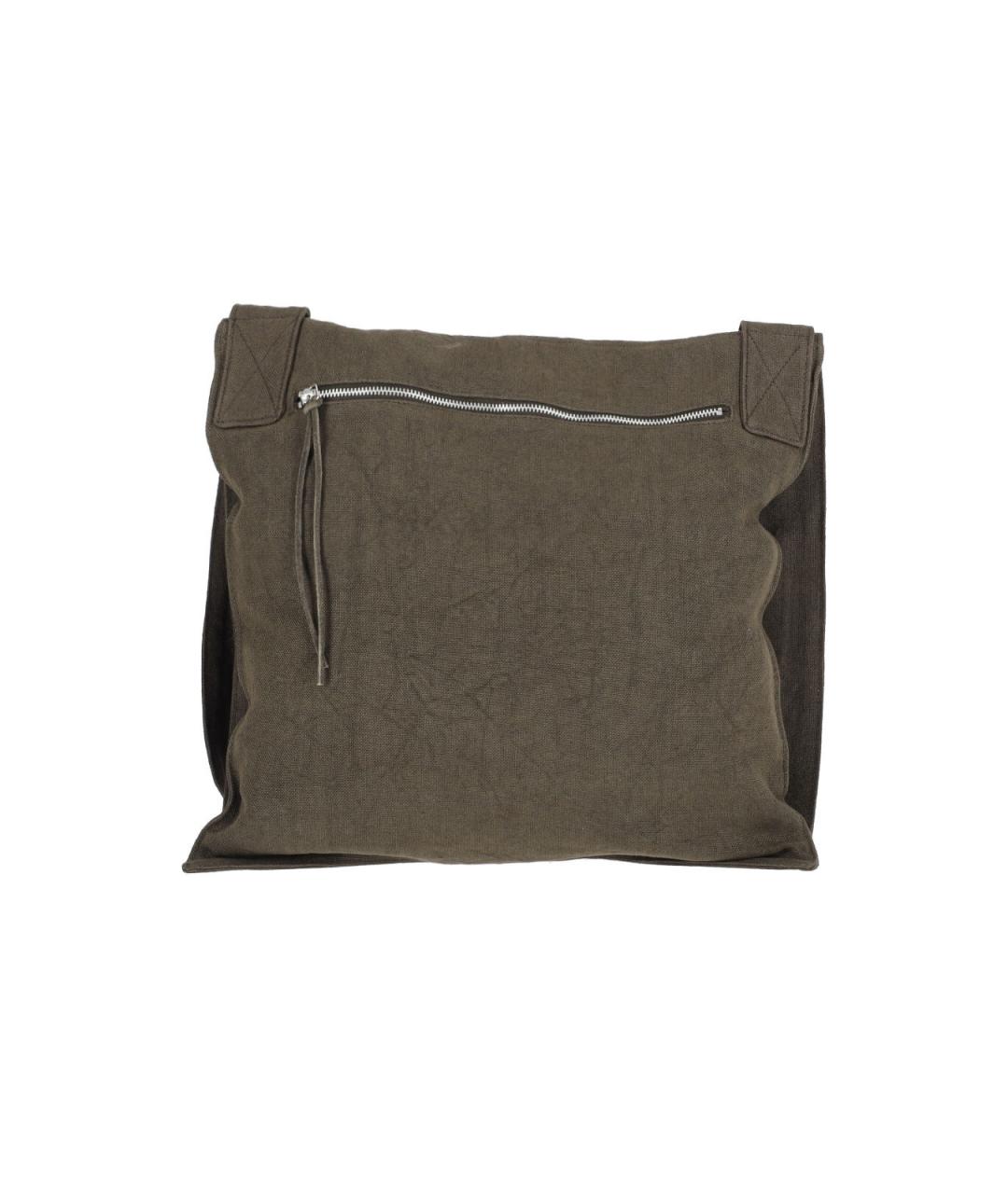 OUR LEGACY Коричневая льняная сумка через плечо, фото 3