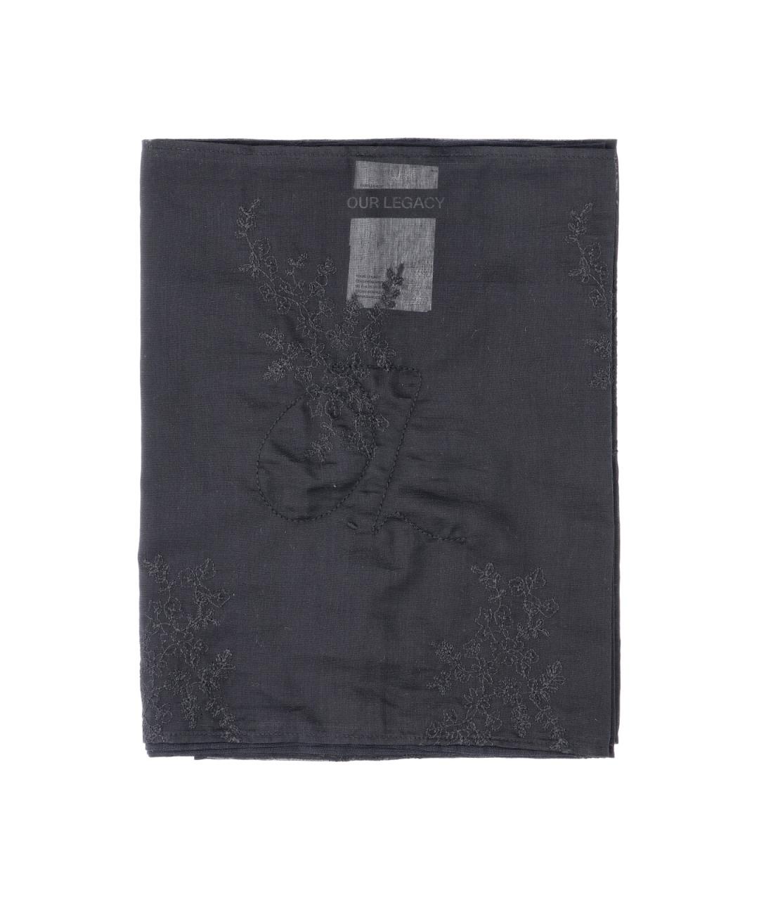 OUR LEGACY Черный шерстяной шарф, фото 2