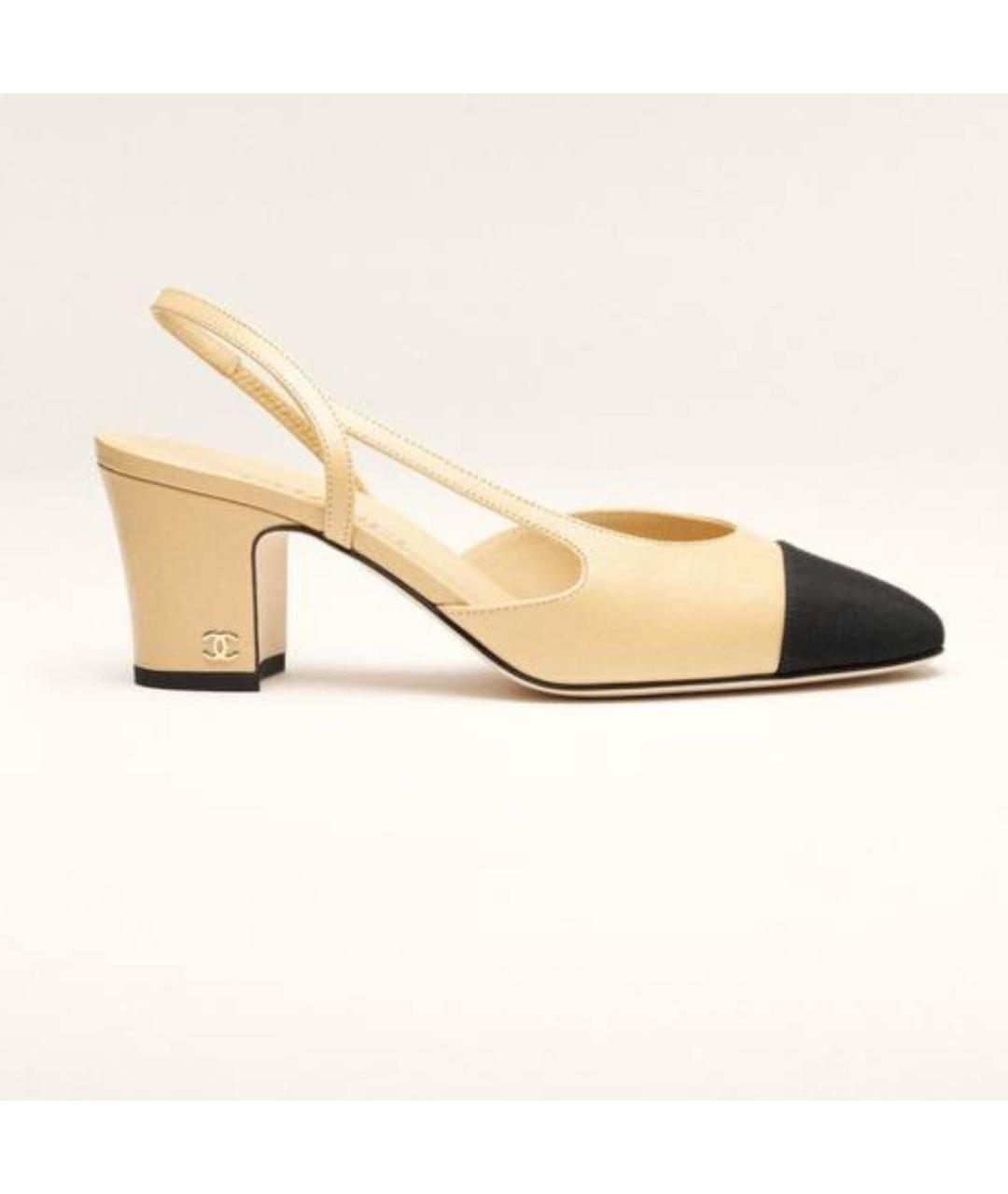 CHANEL Бежевые туфли, фото 2