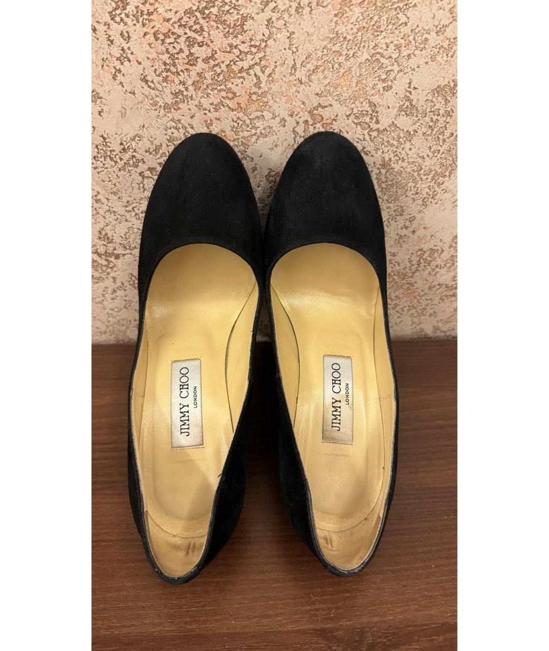 JIMMY CHOO Черные замшевые туфли, фото 3