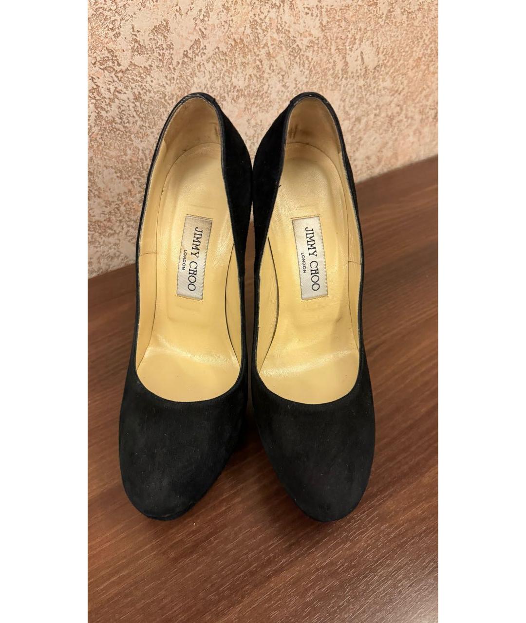 JIMMY CHOO Черные замшевые туфли, фото 2