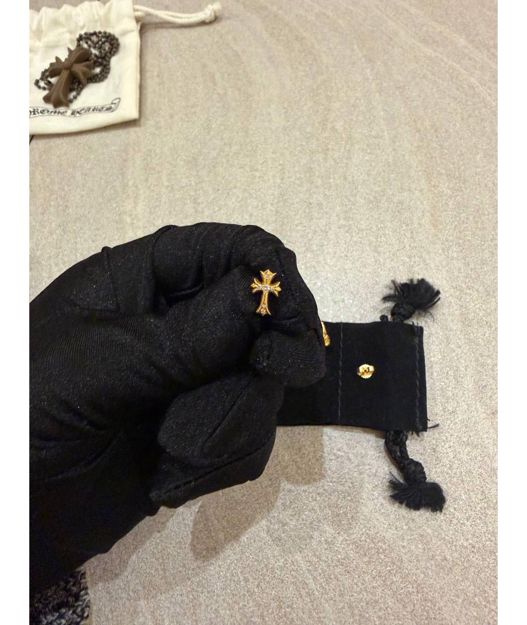 CHROME HEARTS Золотые серьги из желтого золота, фото 3