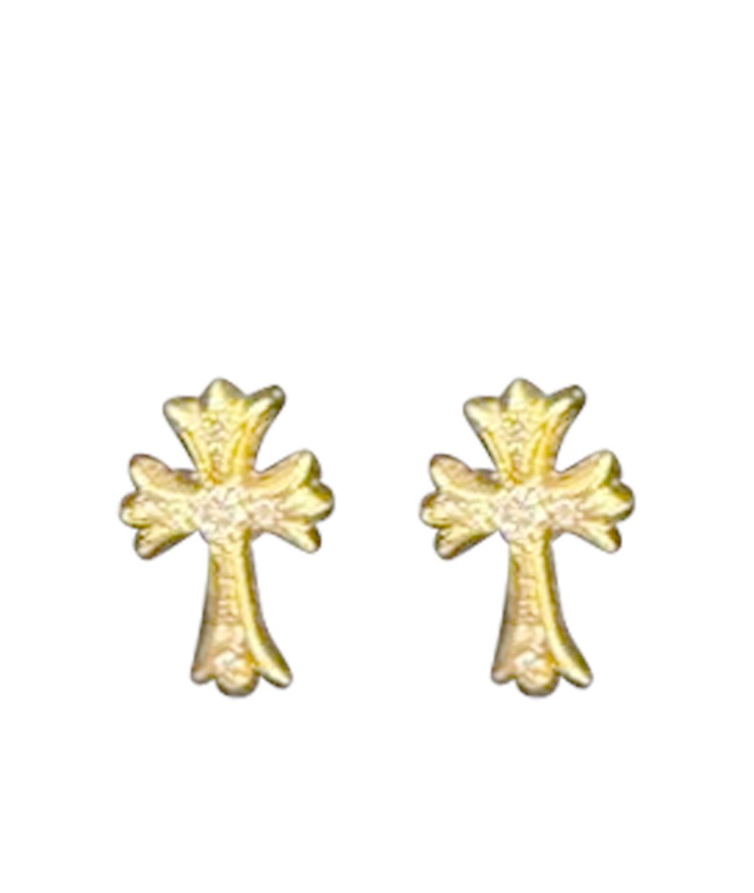 CHROME HEARTS Золотые серьги из желтого золота, фото 1