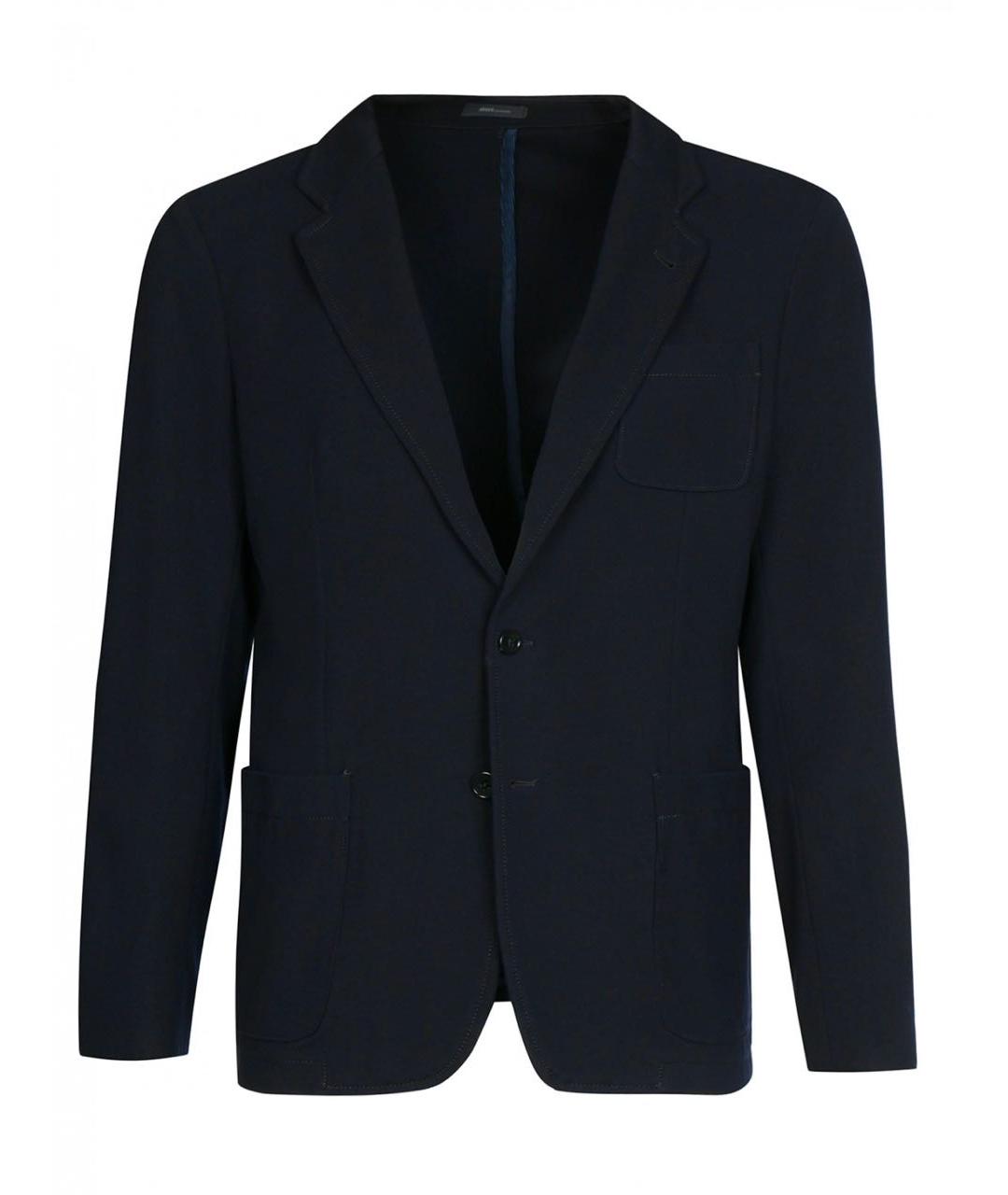 ARMANI COLLEZIONI Темно-синий вискозный пиджак, фото 1