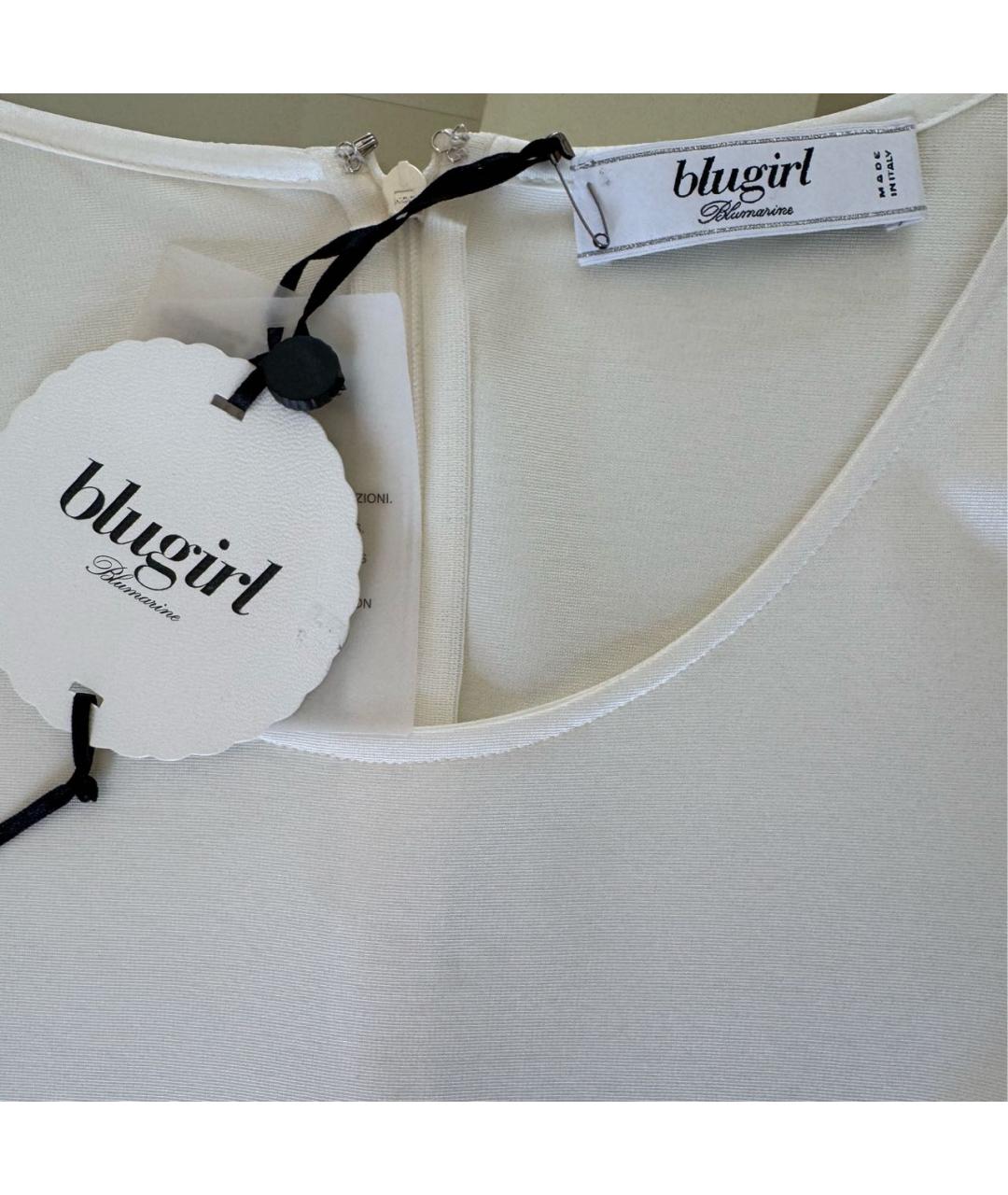 BLUGIRL Белое вискозное платье, фото 6