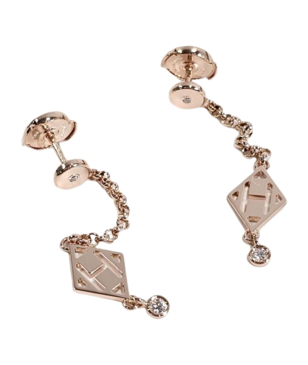 HERMES Золотые серьги из розового золота, фото 1