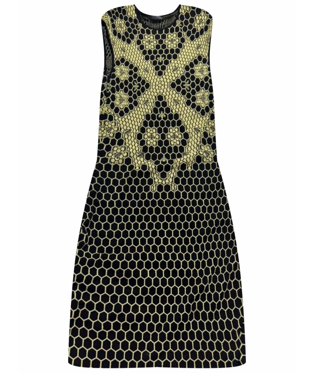 ALEXANDER MCQUEEN Черное шерстяное вечернее платье, фото 1