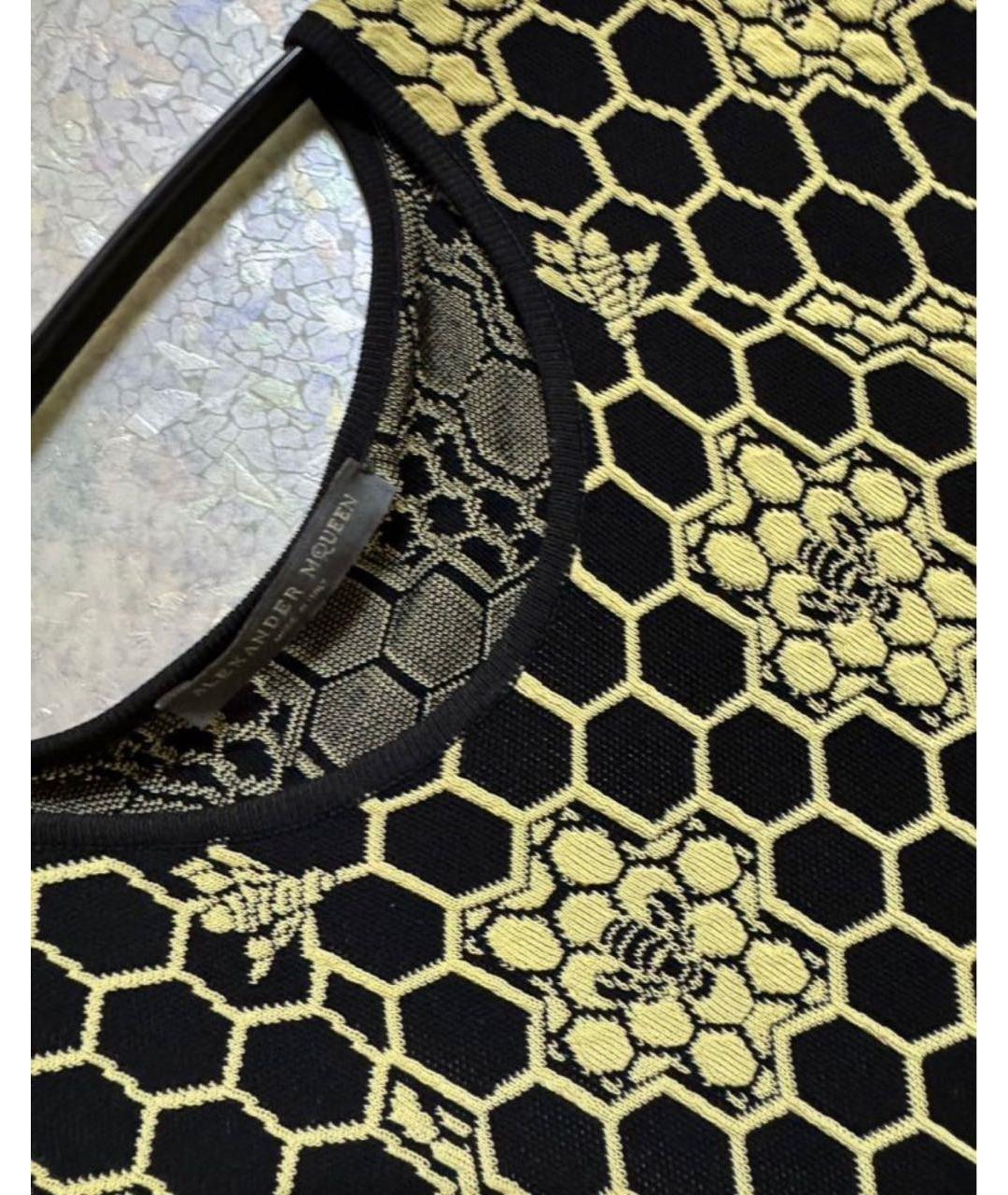 ALEXANDER MCQUEEN Черное шерстяное вечернее платье, фото 6