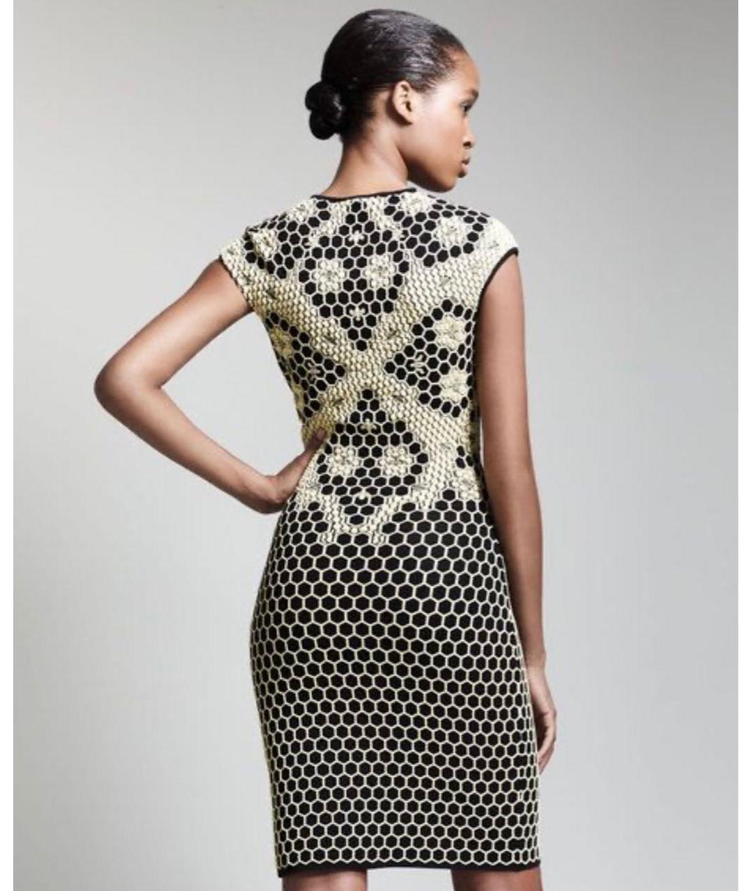 ALEXANDER MCQUEEN Черное шерстяное вечернее платье, фото 3