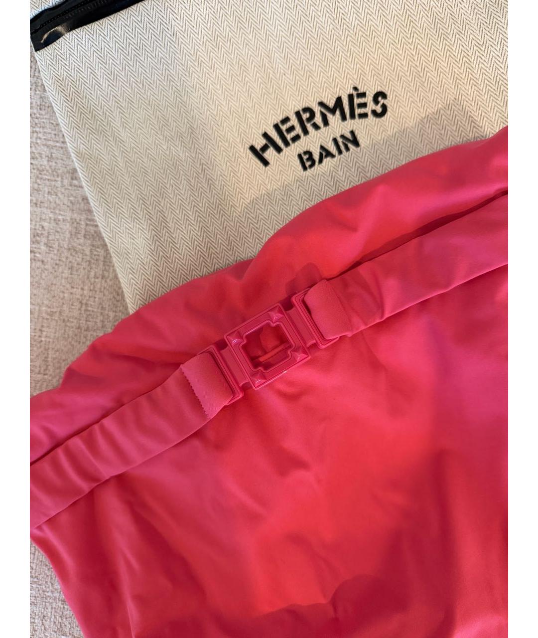 HERMES Розовый полиэстеровый купальник, фото 5