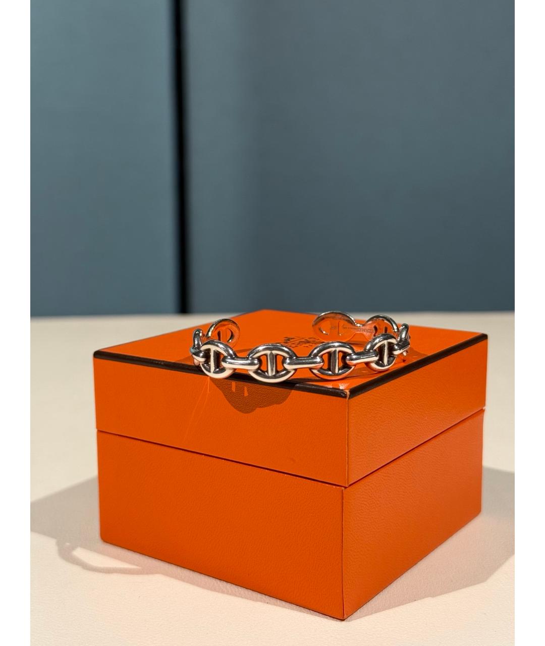 HERMES Серебрянный серебряный браслет, фото 3