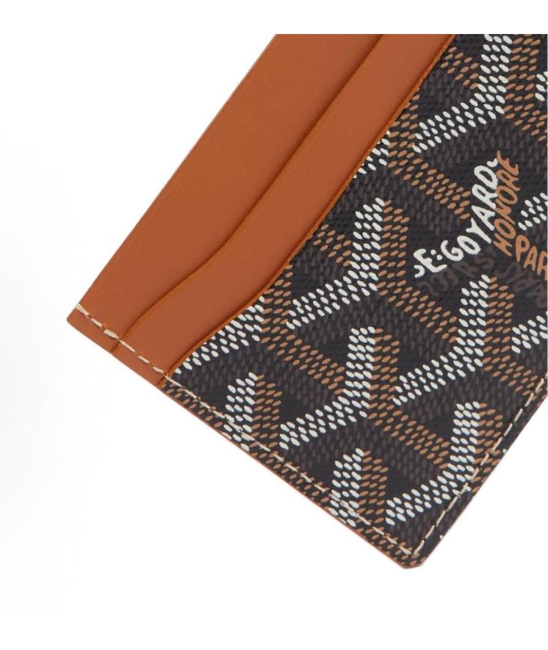 GOYARD Коричневый кожаный кардхолдер, фото 3