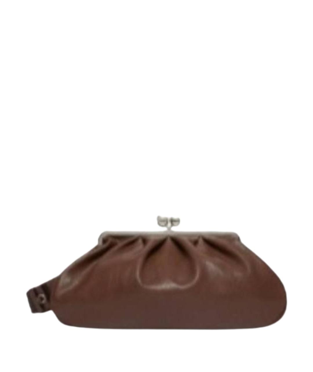 WEEKEND MAX MARA Коричневая кожаная сумка через плечо, фото 1