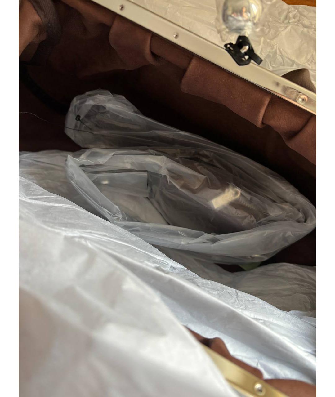 WEEKEND MAX MARA Коричневая кожаная сумка через плечо, фото 5