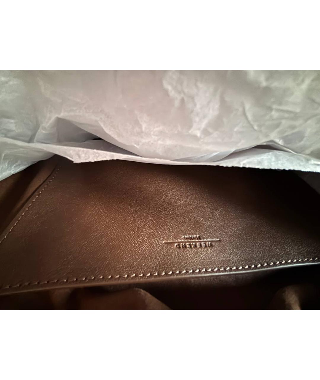 WEEKEND MAX MARA Коричневая кожаная сумка через плечо, фото 4