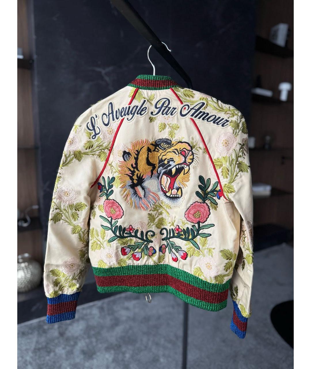 GUCCI Мульти шелковая куртка, фото 7