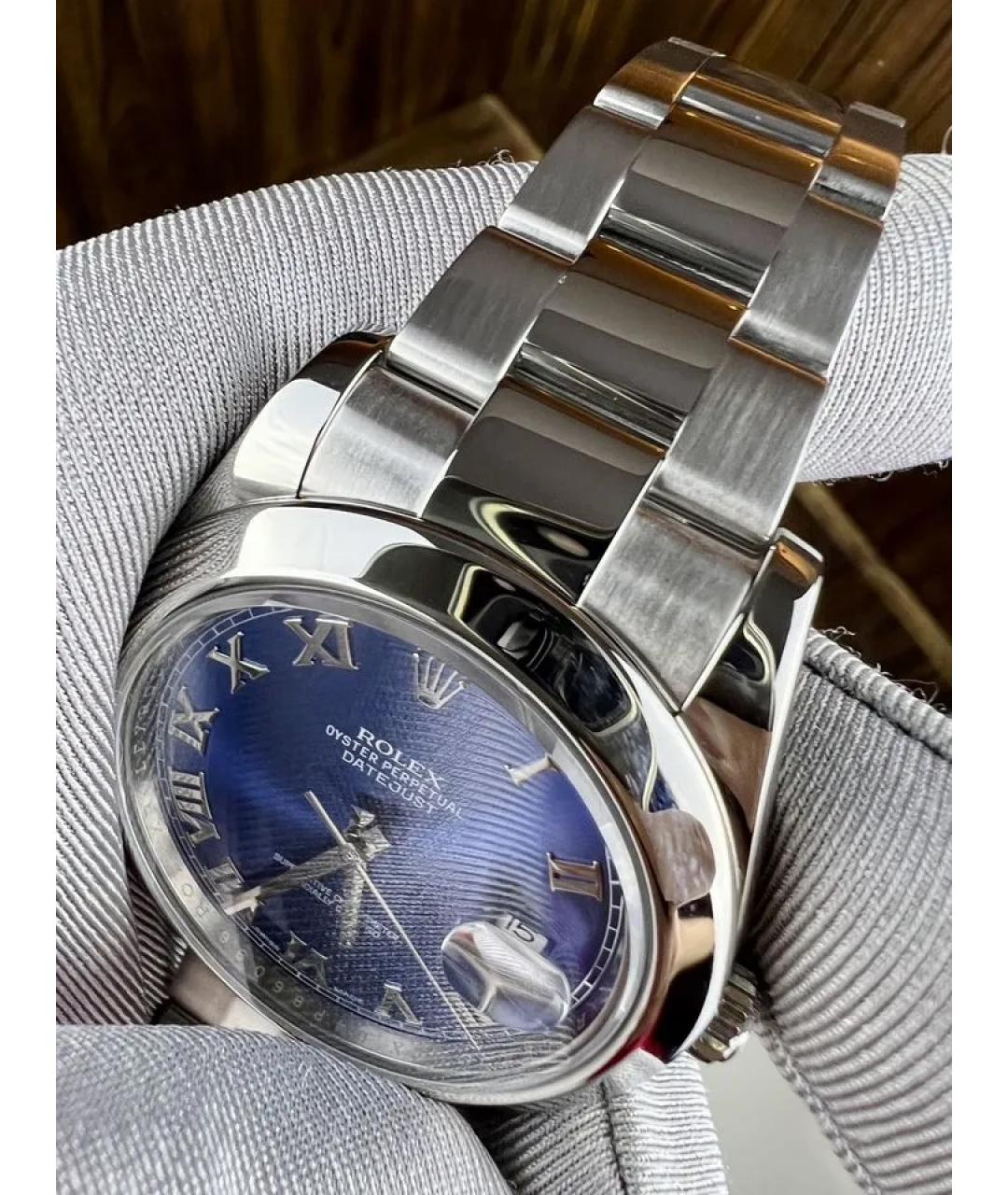 ROLEX Синие металлические часы, фото 3