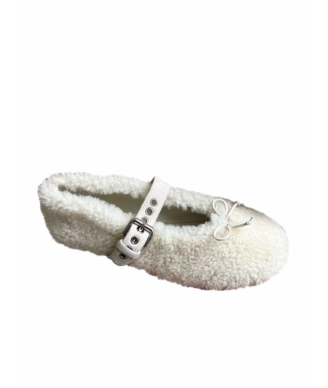 MIU MIU Белые балетки, фото 1