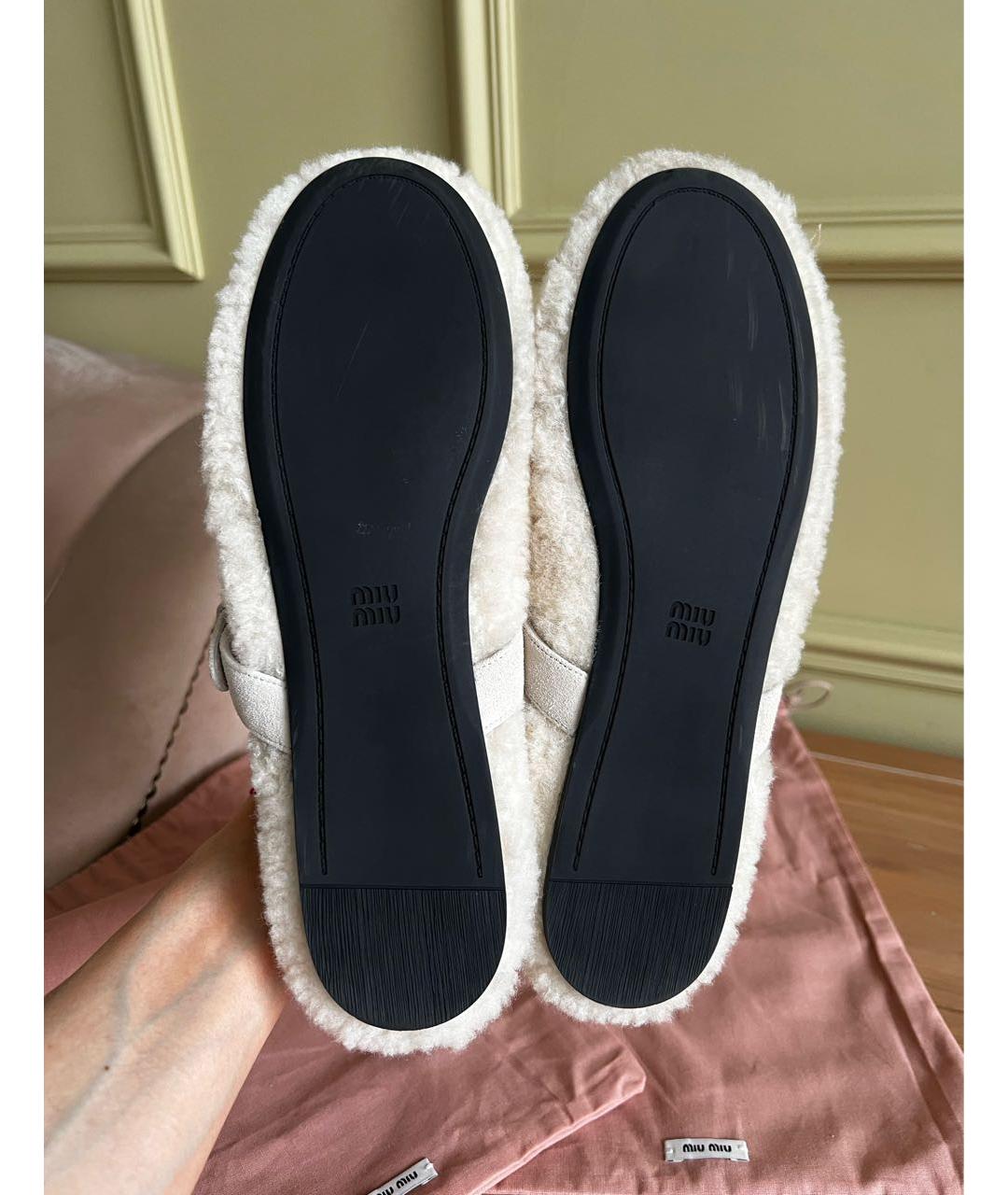 MIU MIU Белые балетки, фото 6