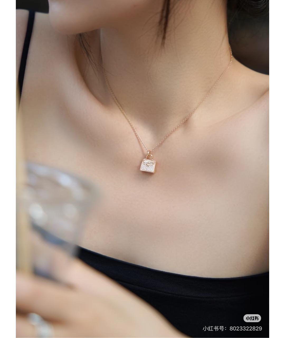 HERMES Золотая подвеска из розового золота, фото 4