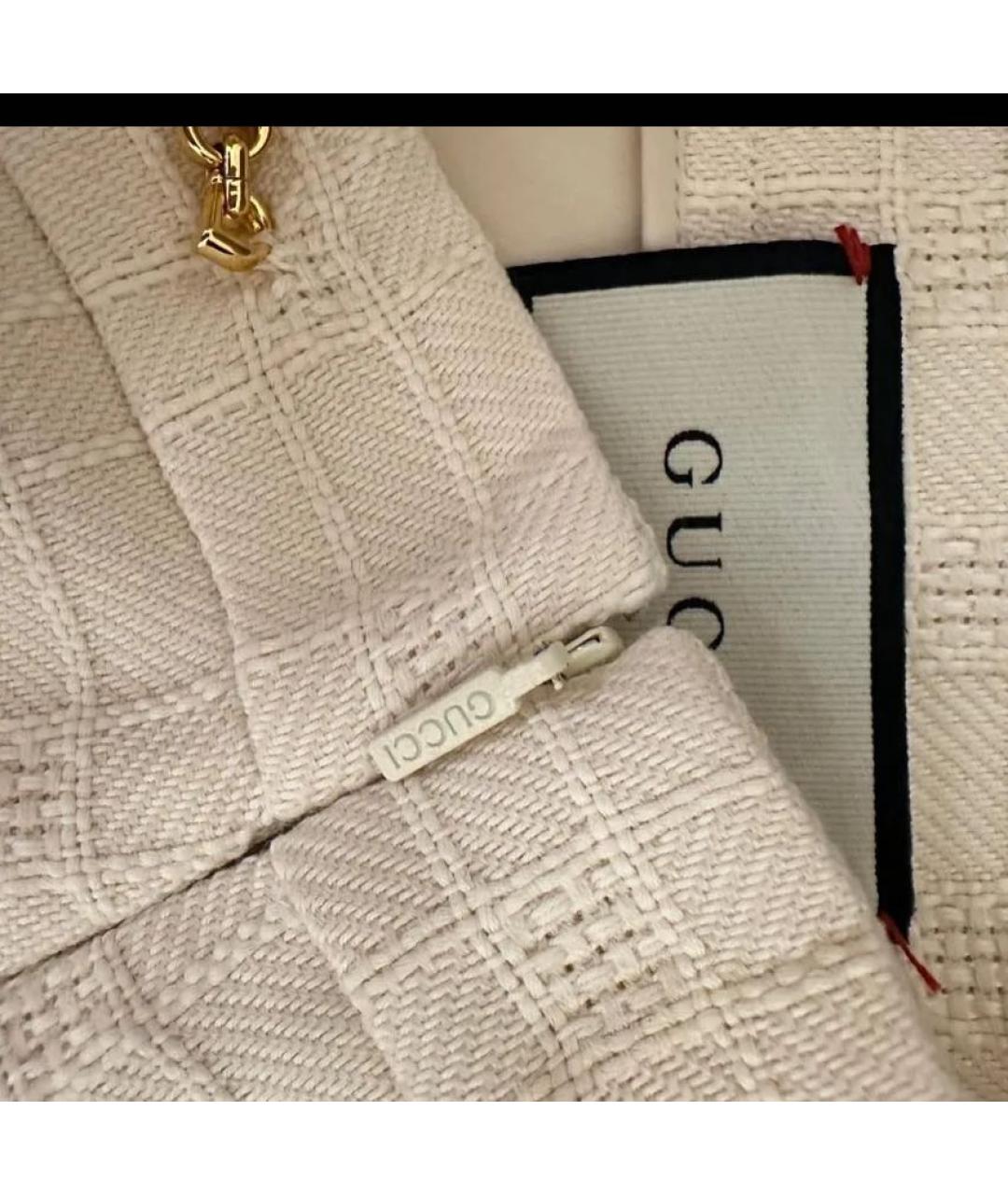 GUCCI Бежевая юбка мини, фото 6