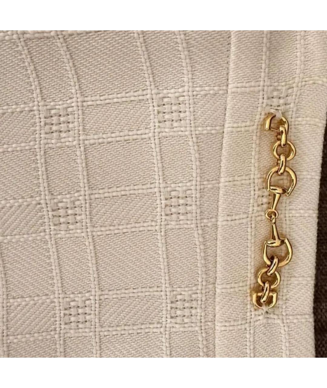 GUCCI Бежевая юбка мини, фото 4