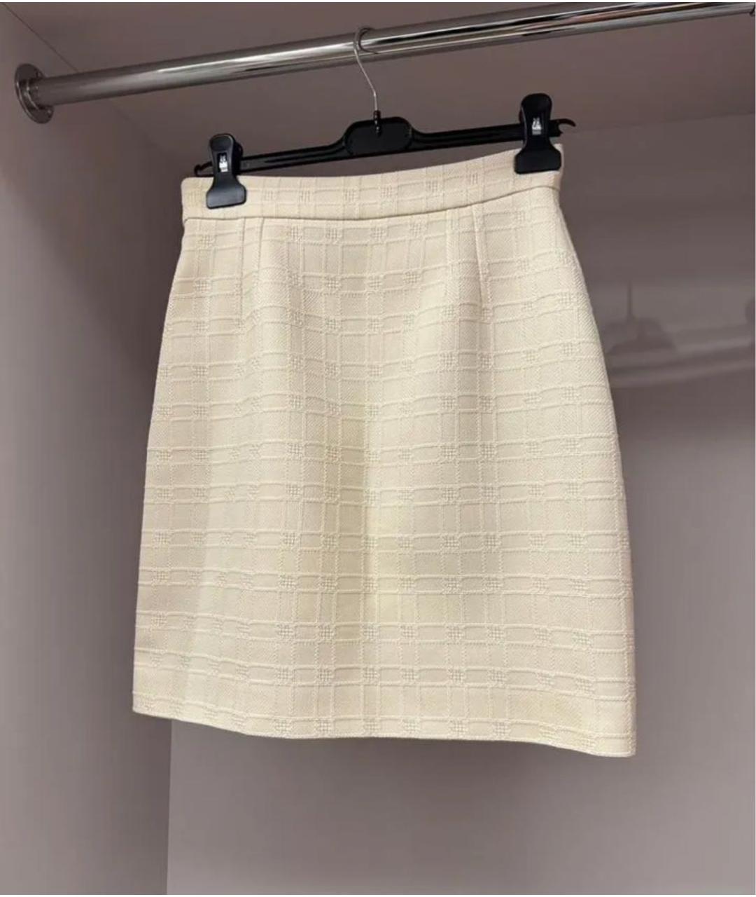 GUCCI Бежевая юбка мини, фото 3