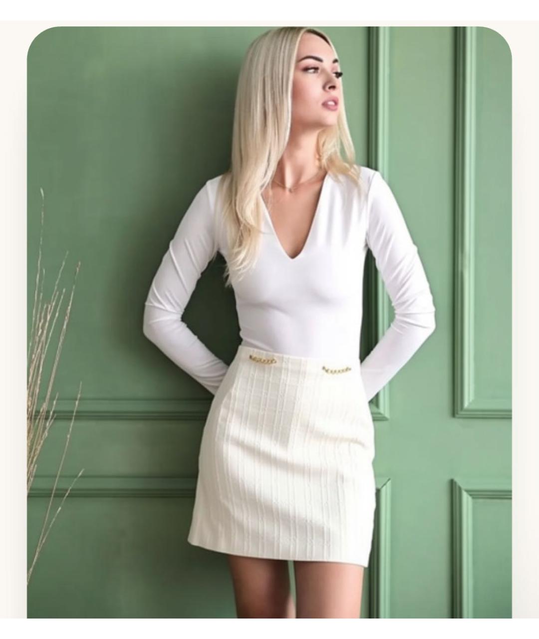 GUCCI Бежевая юбка мини, фото 8