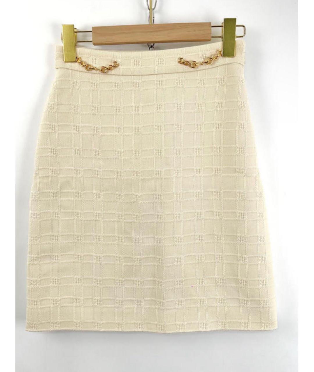 GUCCI Бежевая юбка мини, фото 9
