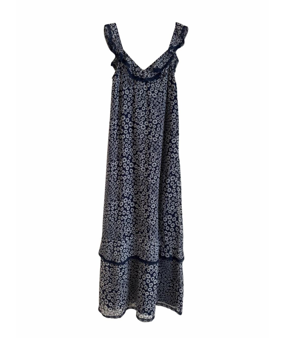 PHILOSOPHY Темно-синий шелковый сарафан, фото 1