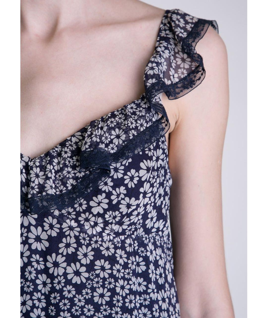 PHILOSOPHY Темно-синий шелковый сарафан, фото 4