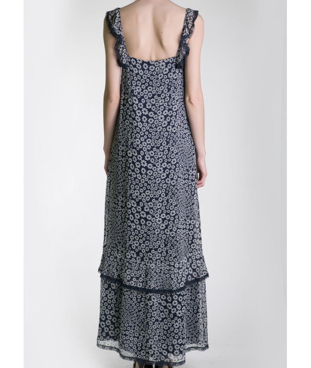 PHILOSOPHY Темно-синий шелковый сарафан, фото 3