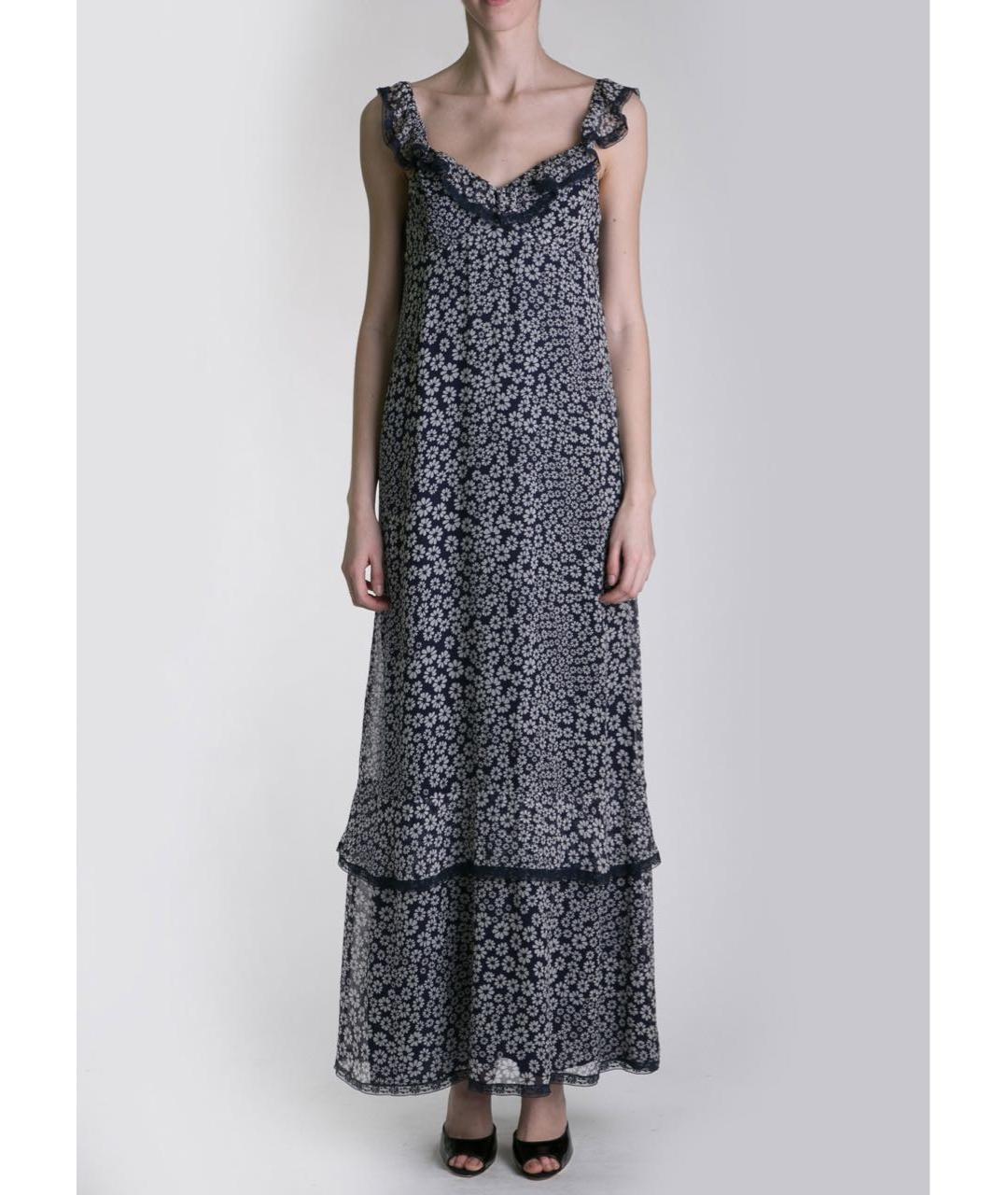 PHILOSOPHY Темно-синий шелковый сарафан, фото 2