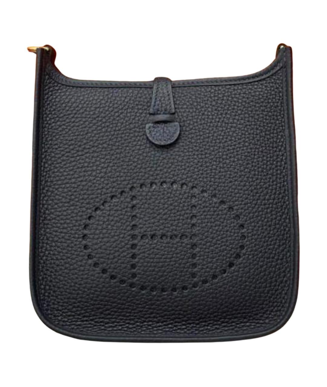 HERMES Черная кожаная сумка через плечо, фото 1